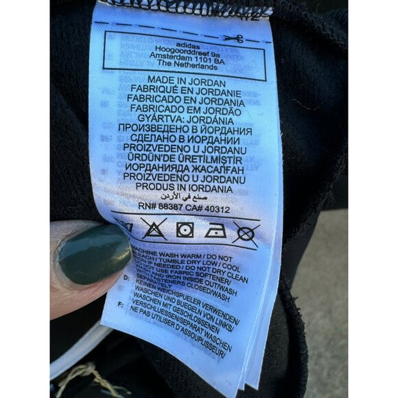 Adidas Primegreen Essentials Warm-Up Slim 3-Stripes Track Jacket Womens Black M - Picture 8 of 13